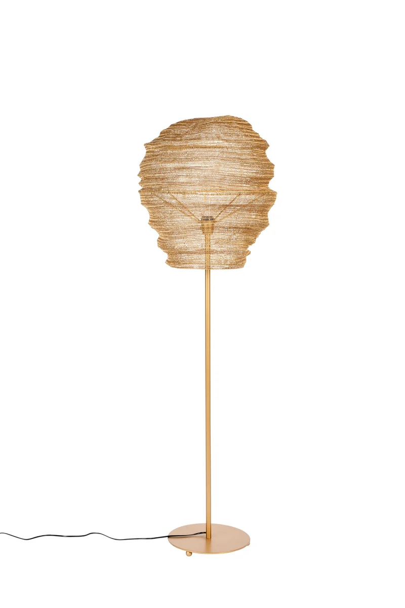 White Label Living Stehleuchte Lena Brass – Eisen, 51 × 51 × 154 cm