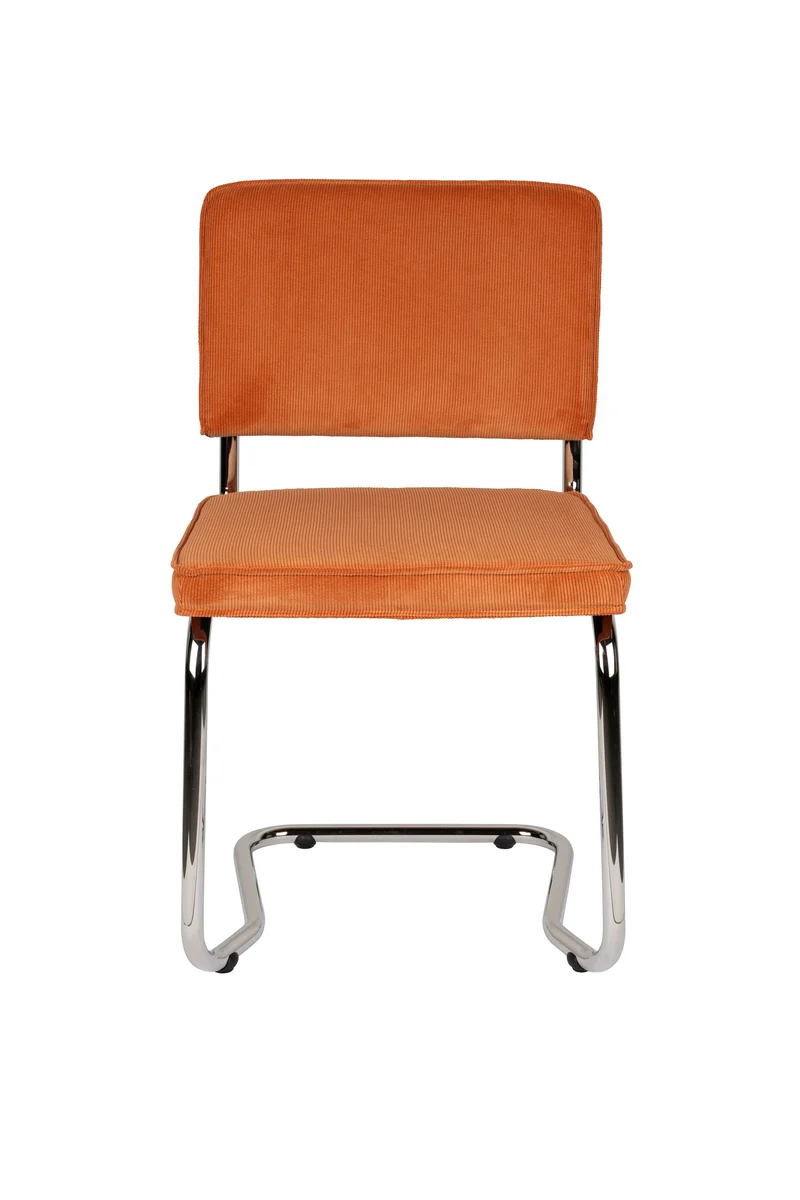 Zuiver Stuhl Ridge Kink Rib Orange 19a – Stoff, 50 × 48 × 85 cm, 2er-Set