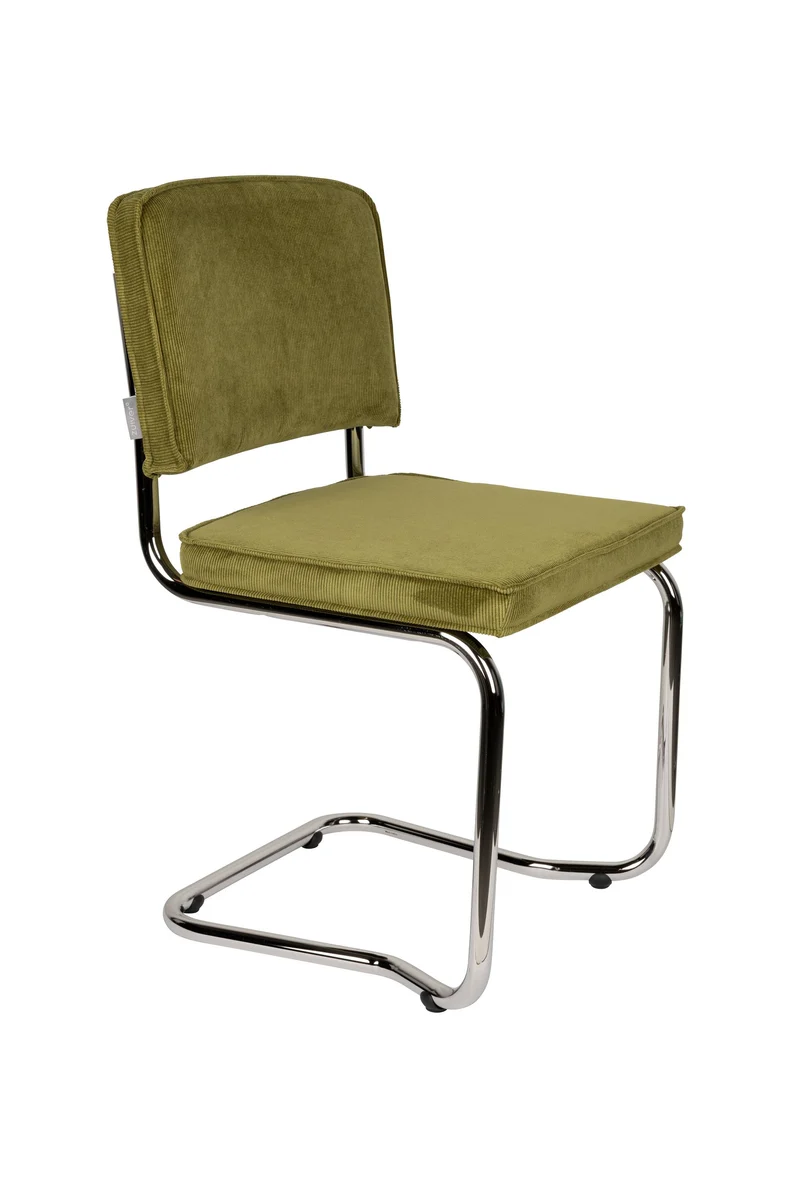Zuiver Stuhl Ridge Kink Rib Green 25a – Stoff, 50 × 48 × 85 cm, 2er-Set