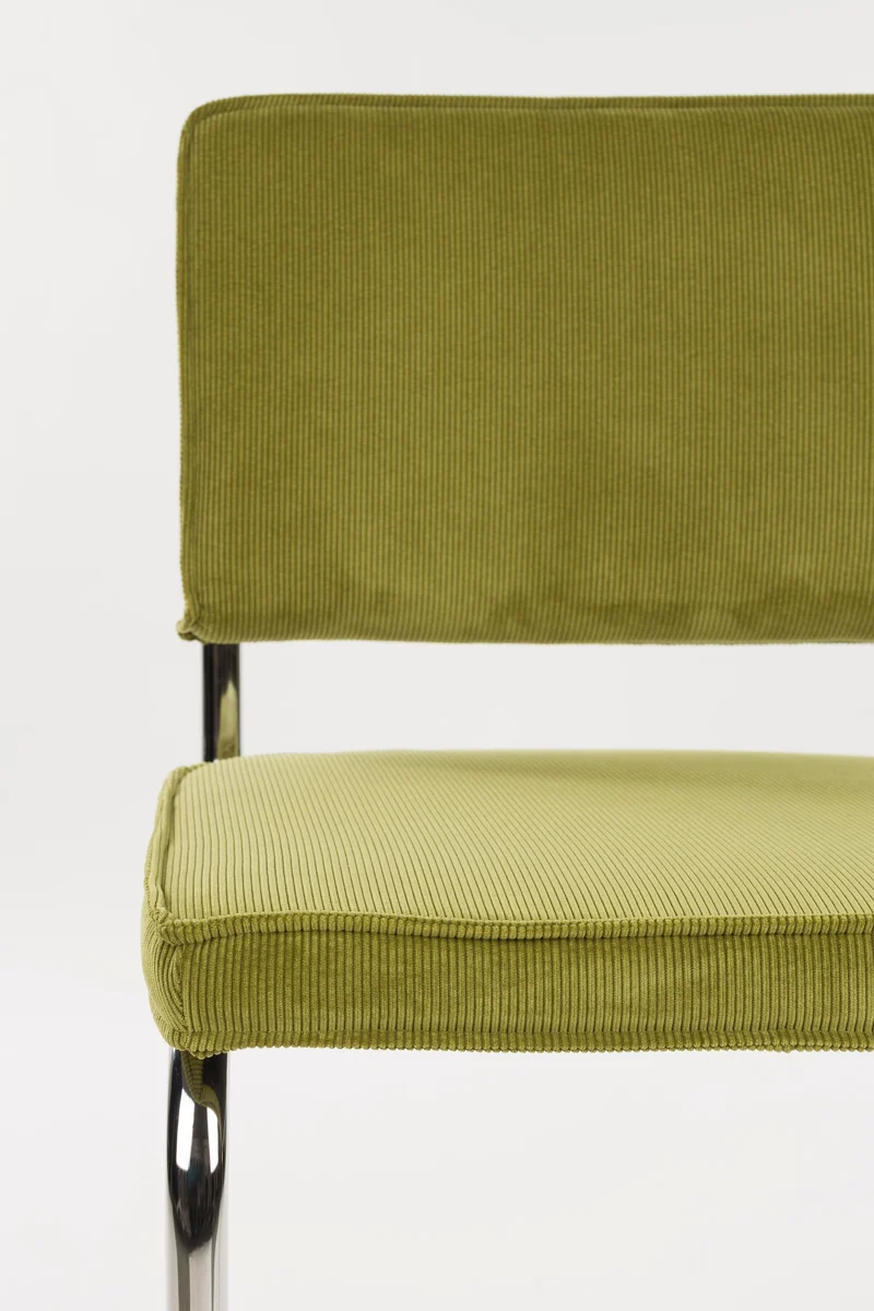 Zuiver Stuhl Ridge Kink Rib Green 25a – Stoff, 50 × 48 × 85 cm, 2er-Set