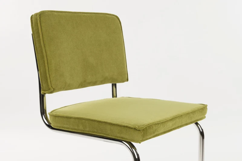 Zuiver Stuhl Ridge Kink Rib Green 25a – Stoff, 50 × 48 × 85 cm, 2er-Set