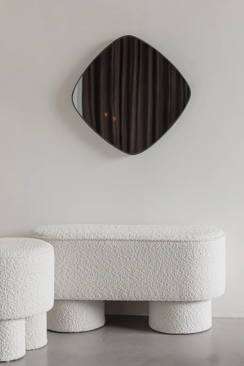 White Label Living Spiegel Mila – Metall, 50 × 50 × 4 cm