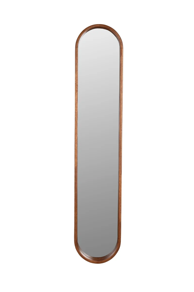 White Label Living Spiegel Nyko Oval – Gummibaumholz, 120 × 24 × 5 cm