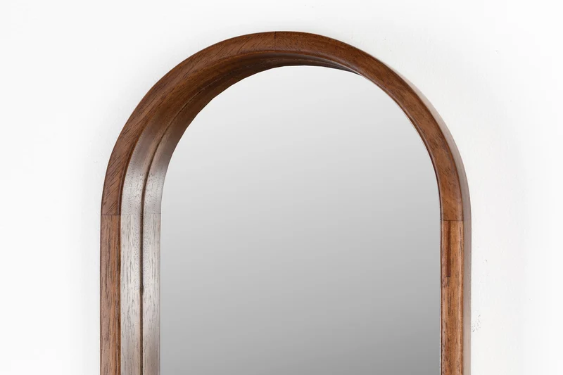 White Label Living Spiegel Nyko Oval – Gummibaumholz, 120 × 24 × 5 cm