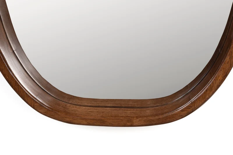 White Label Living Spiegel Nyko L – Gummibaumholz, 120 × 40 × 5 cm