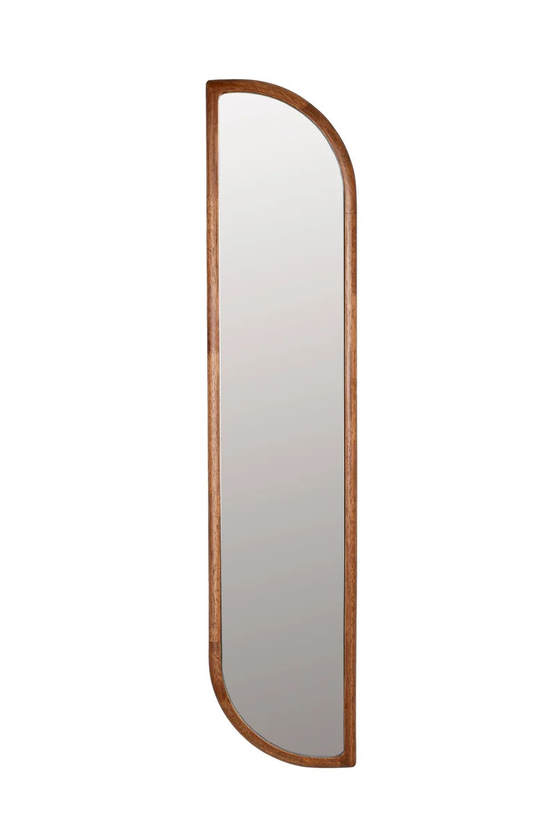 White Label Living Spiegel Nyko – Gummibaumholz, 120 × 26 × 2,5 cm