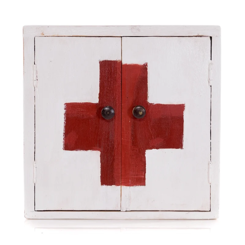 MEDIZINSCHRANK "MEDIC" | 35x35x13 cm, Mahagoni | Wandschrank | Farbe: 06 weiß-landhaus