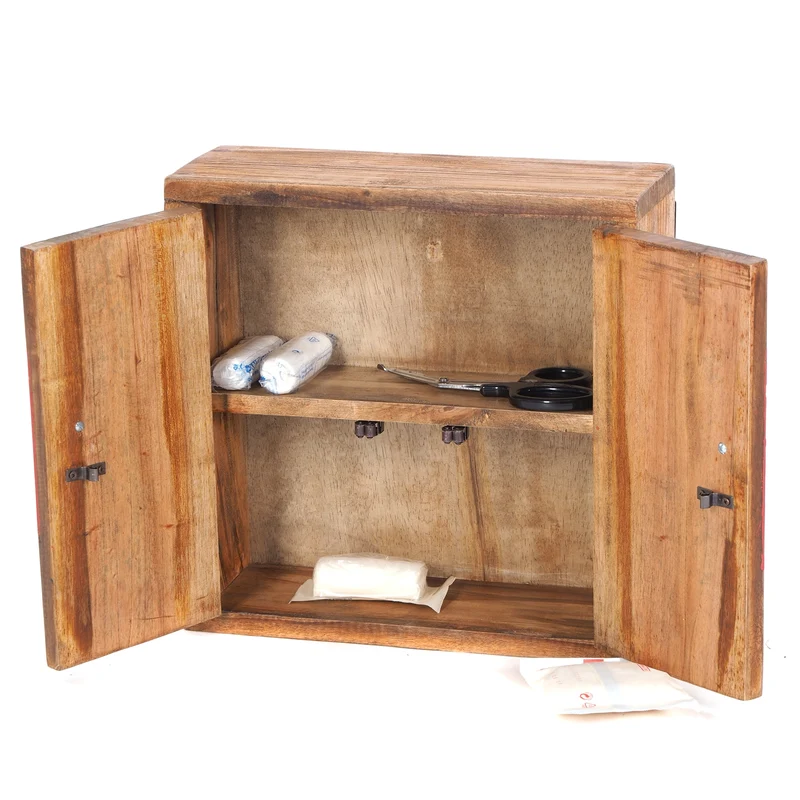 MEDIZINSCHRANK "MEDIC" | 35x35x13 cm, Mahagoni | Wandschrank | Farbe: 01 natur-vintage