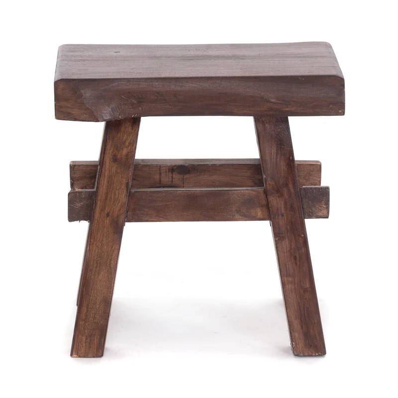 HOLZ HOCKER "VINTAGE 40" | Hartholz, 43x45 cm (HxB) | Sitzhocker | Farbe: 03 dunkelbraun