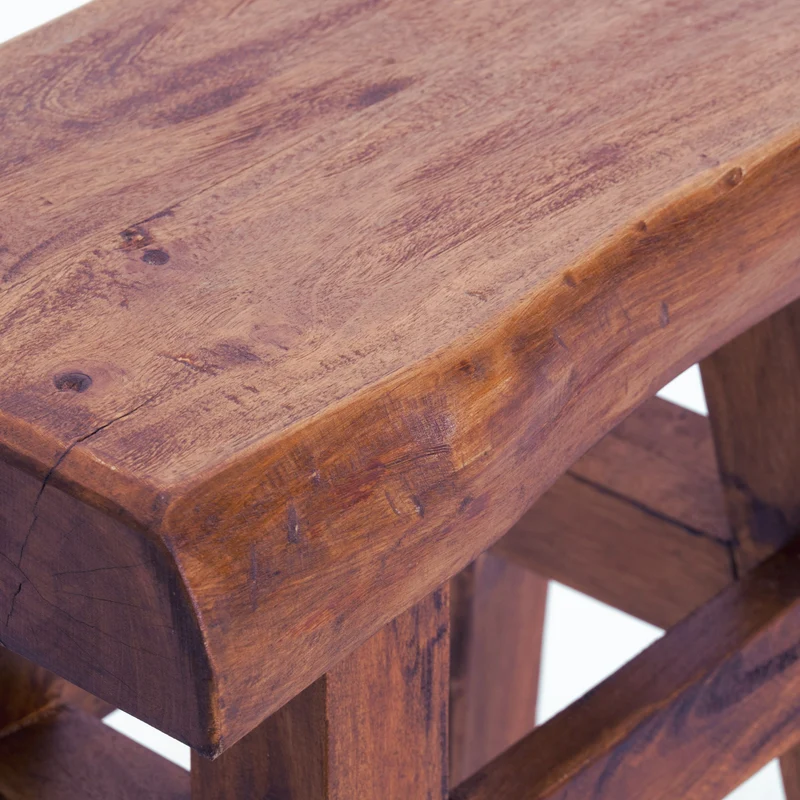 HOLZ HOCKER "VINTAGE 40" | Hartholz, 43x45 cm (HxB) | Sitzhocker | Farbe: 02 hellbraun
