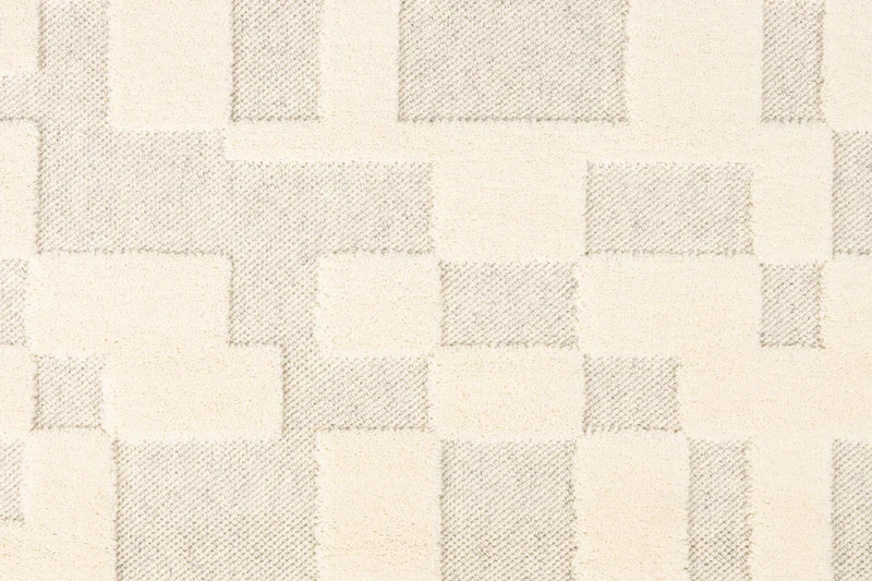 Zuiver Teppich Bricks 200 × 300 cm Grey – Beige, Wolle