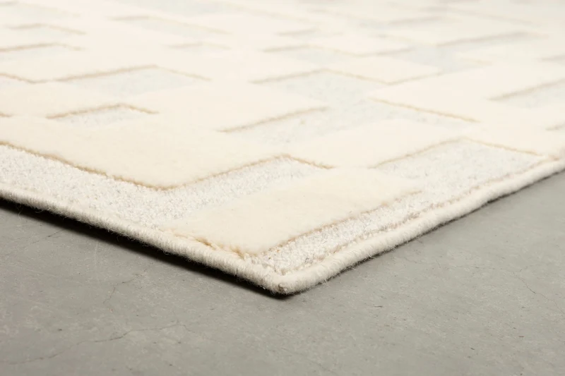 Zuiver Teppich Bricks 200 × 300 cm Grey – Beige, Wolle