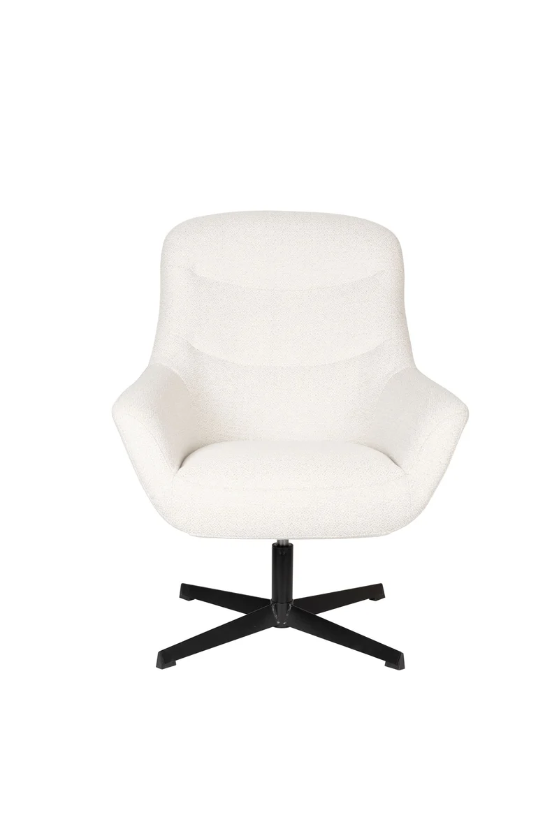 White Label Living Loungesessel Yuki Off – Weiß, Polypropylen, 84,5 × 73 × 94,5 cm
