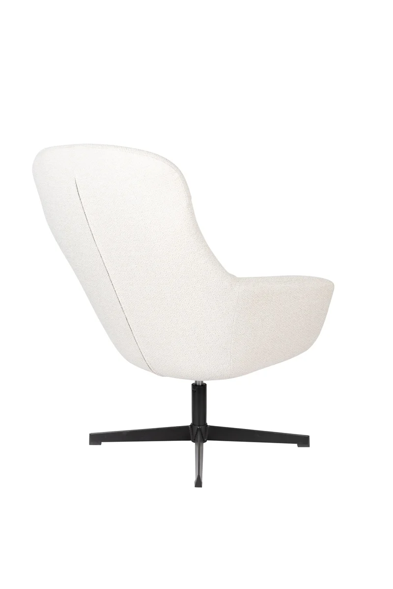 White Label Living Loungesessel Yuki Off – Weiß, Polypropylen, 84,5 × 73 × 94,5 cm