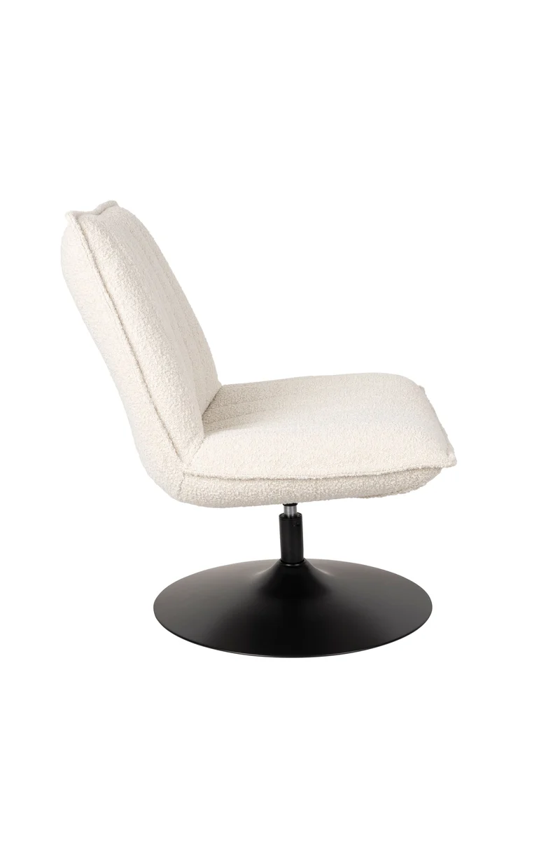 White Label Living Loungesessel Jax Off Weiß Bouclé – 79 × 68 × 85 cm