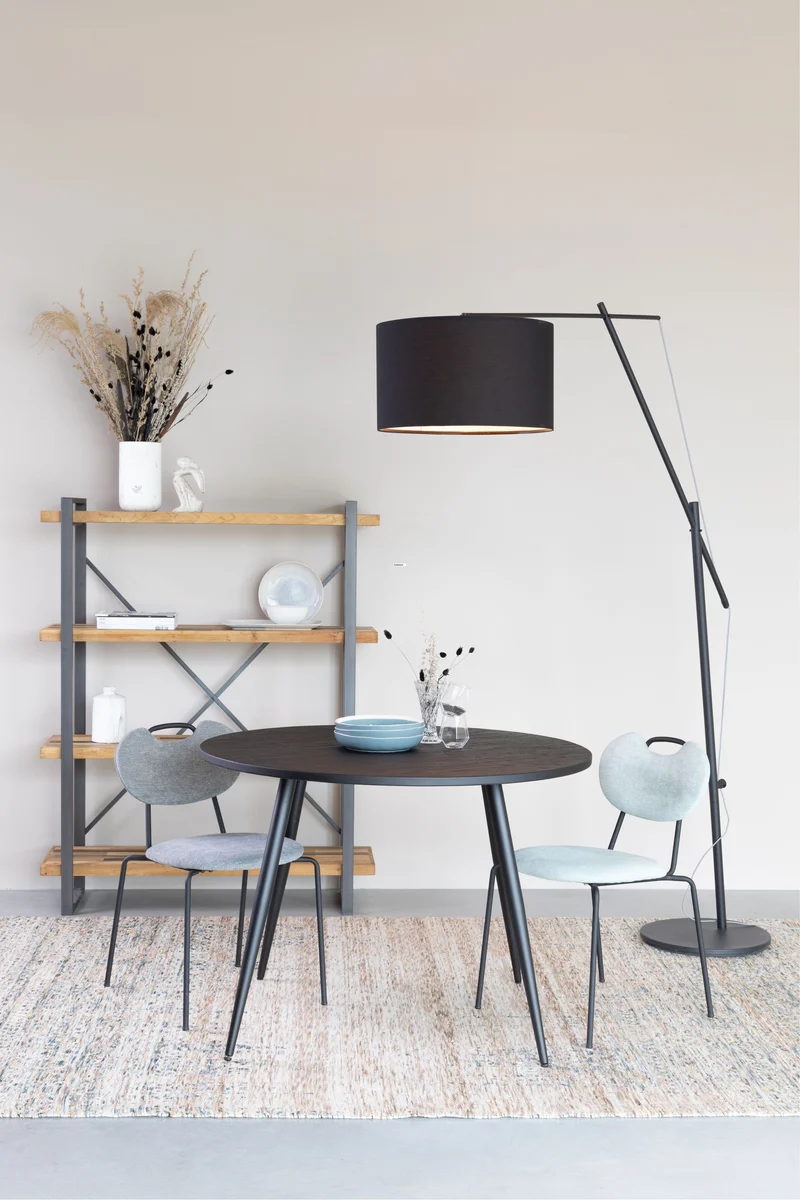 White Label Living Stehleuchte Tokio – Schwarz, Eisen, 168 × 50 × 210 cm