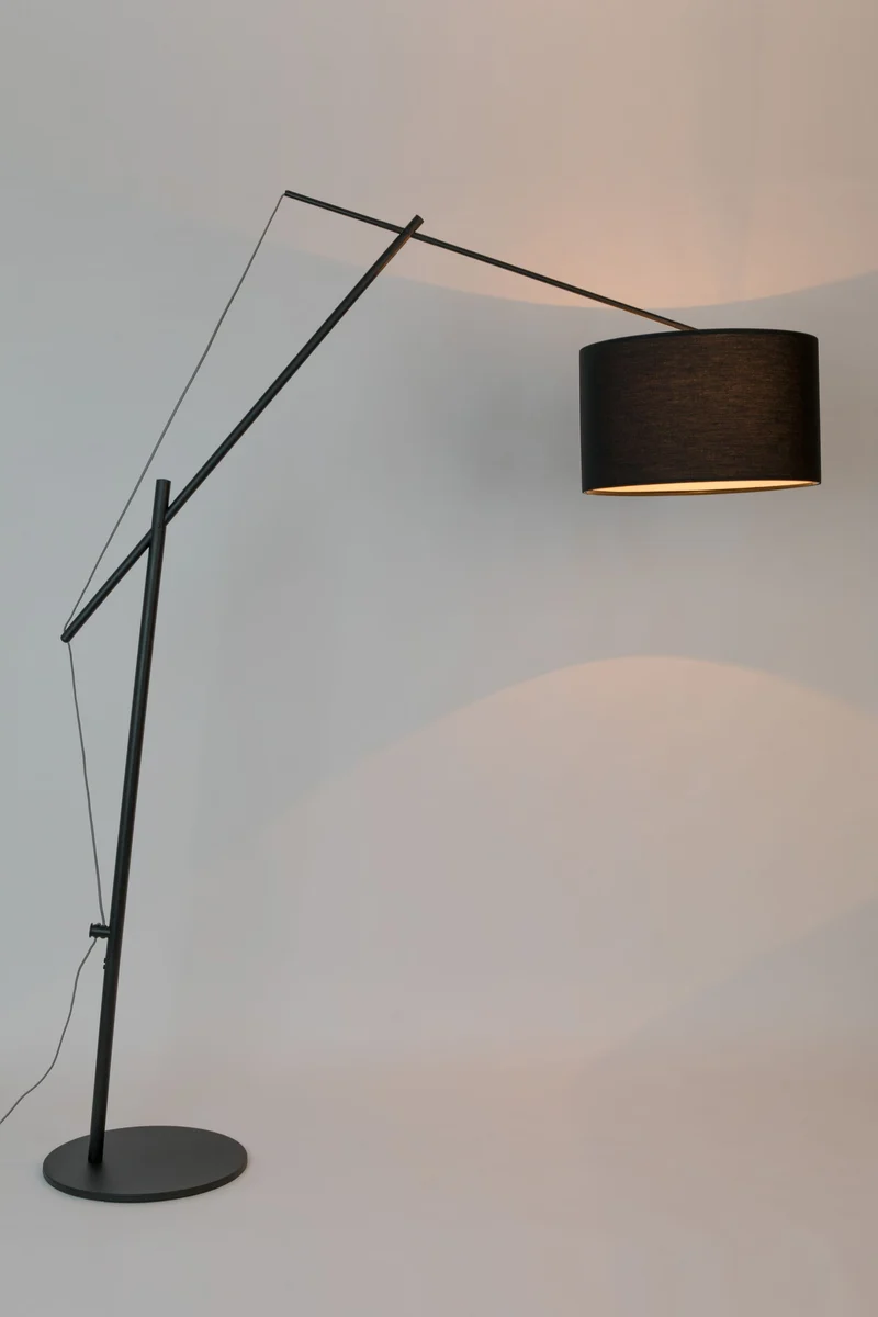 White Label Living Stehleuchte Tokio – Schwarz, Eisen, 168 × 50 × 210 cm