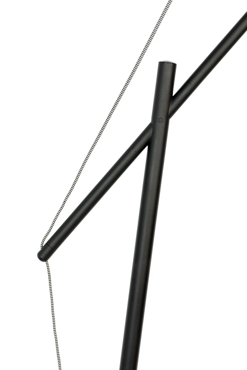 White Label Living Stehleuchte Tokio – Schwarz, Eisen, 168 × 50 × 210 cm