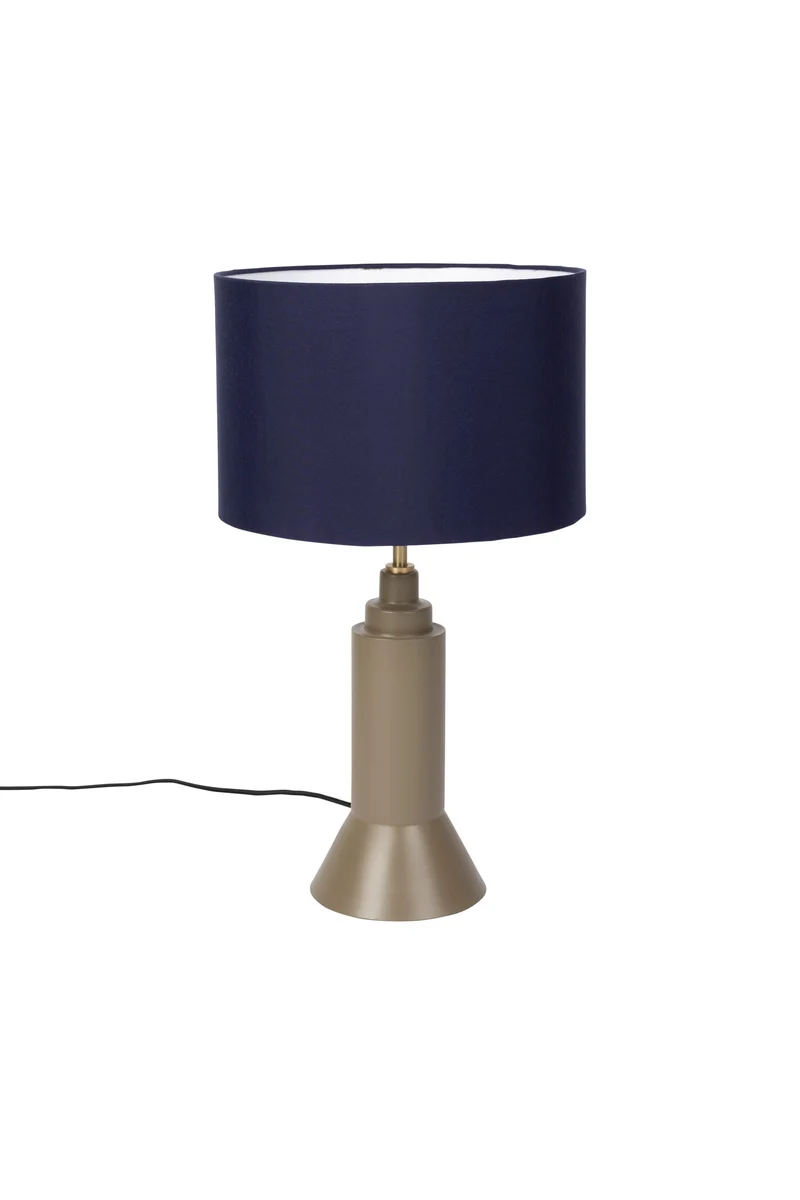 White Label Living Tischleuchte Kaja Dark Blue – Eisen, 31 × 31 × 57 cm
