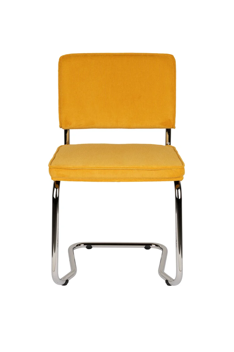 Zuiver Stuhl Ridge Kink Rib Yellow 24a – Stoff, 50 × 48 × 85 cm, 2er-Set