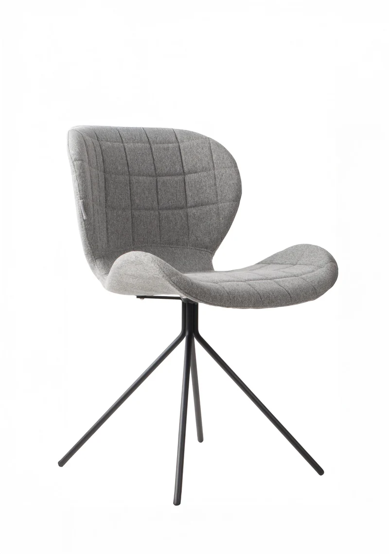 Zuiver Stuhl Omg – Hellgrau, Stoff, 59 × 51 × 79 cm, 2er-Set