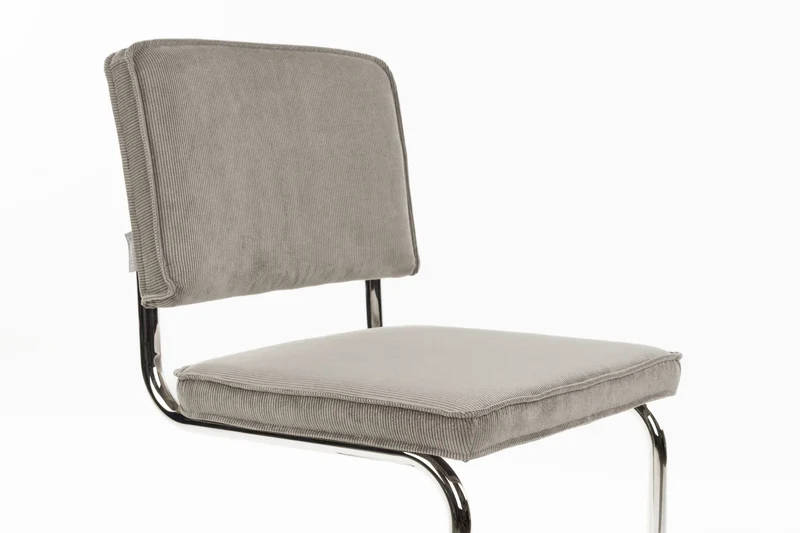 Zuiver Stuhl Ridge Kink Rib Cool Grey 32a – Stoff, 50 × 48 × 85 cm, 2er-Set
