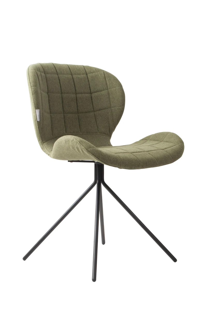 Zuiver Stuhl Omg – Grün, Stoff, 59 × 51 × 79 cm, 2er-Set