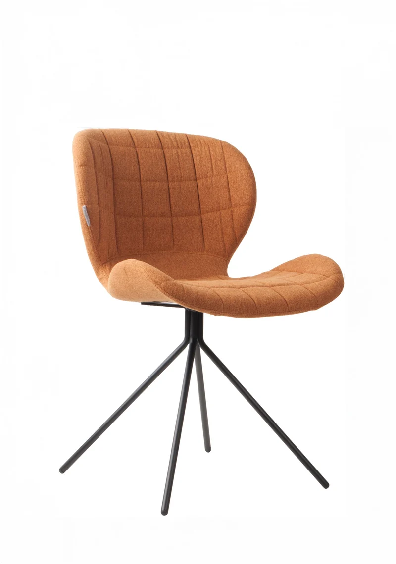 Zuiver Stuhl Omg – Camel, Stoff, 59 × 51 × 79 cm, 2er-Set
