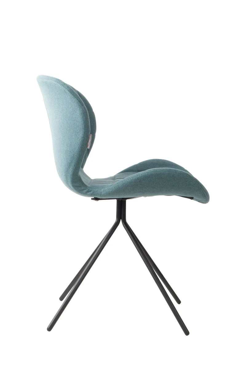 Zuiver Stuhl Omg – Blau, Stoff, 59 × 51 × 79 cm, 2er-Set