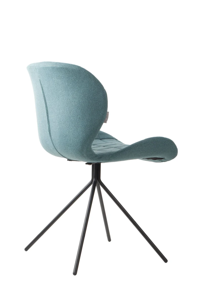 Zuiver Stuhl Omg – Blau, Stoff, 59 × 51 × 79 cm, 2er-Set