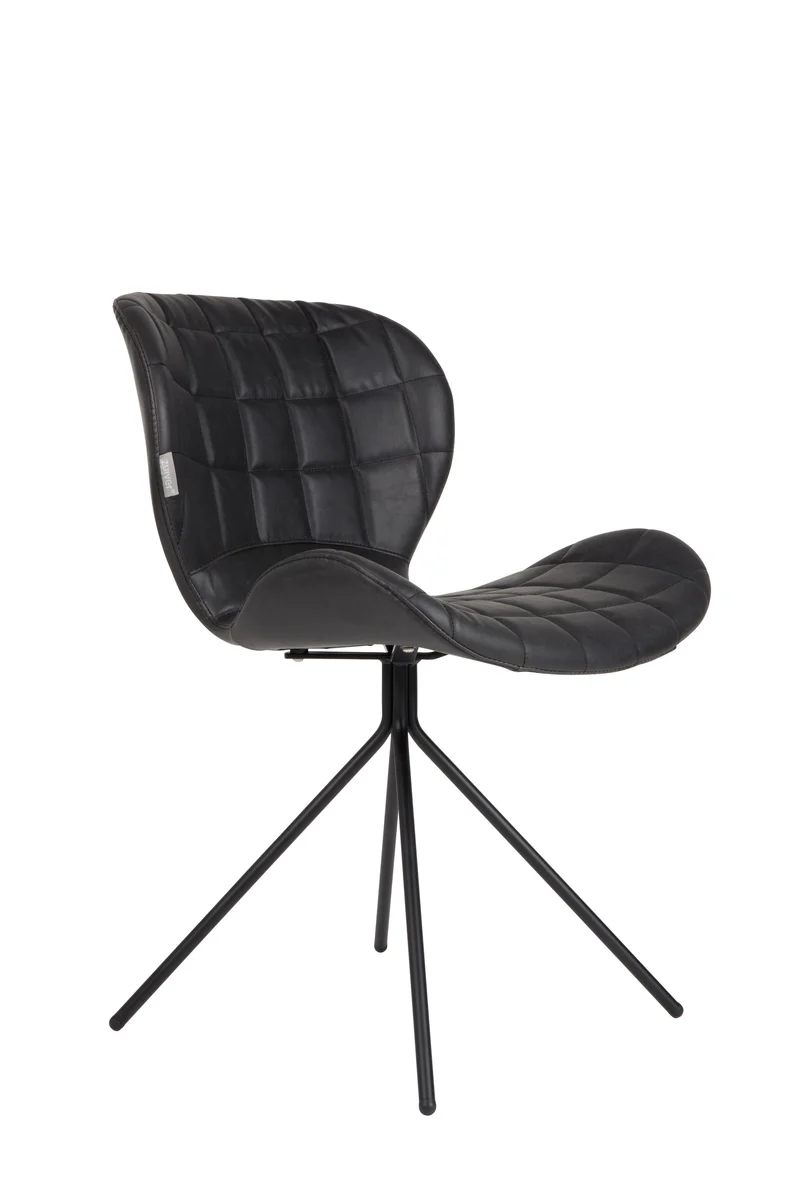 Zuiver Stuhl Omg Ll – Schwarz, Stoff, 59 × 51 × 79 cm, 2er-Set