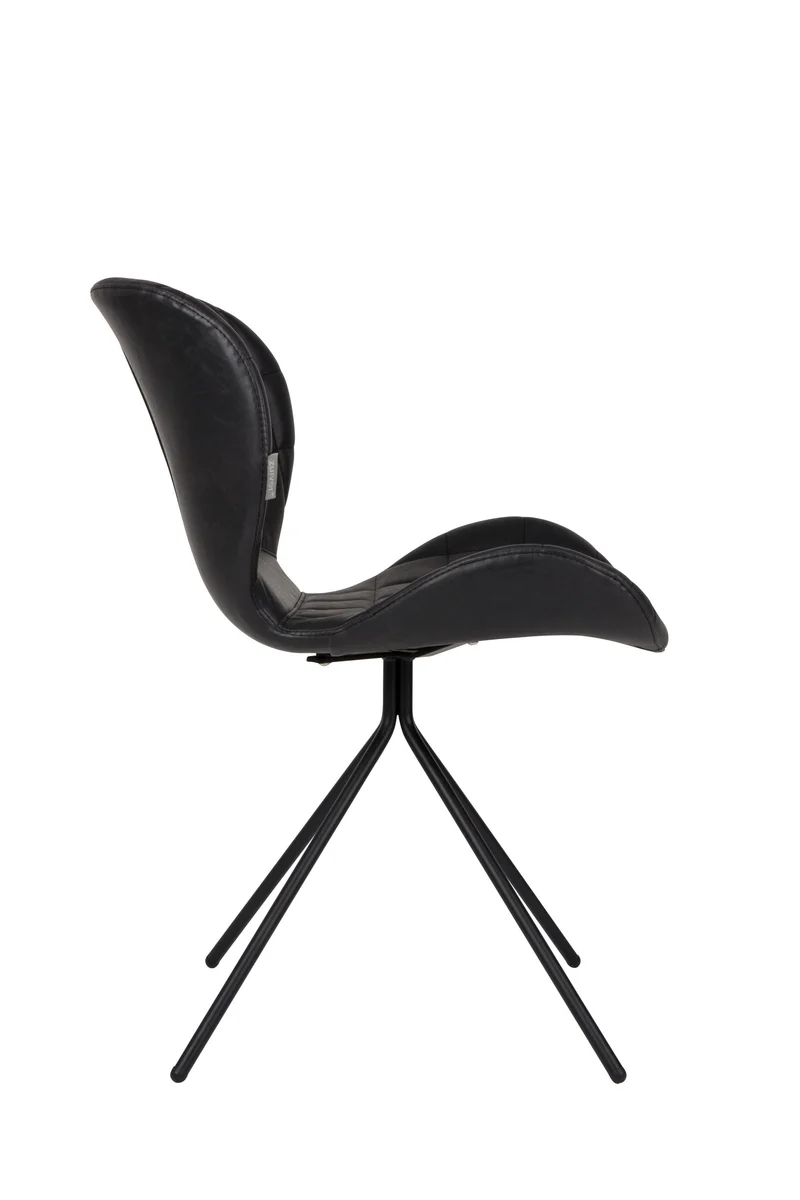 Zuiver Stuhl Omg Ll – Schwarz, Stoff, 59 × 51 × 79 cm, 2er-Set