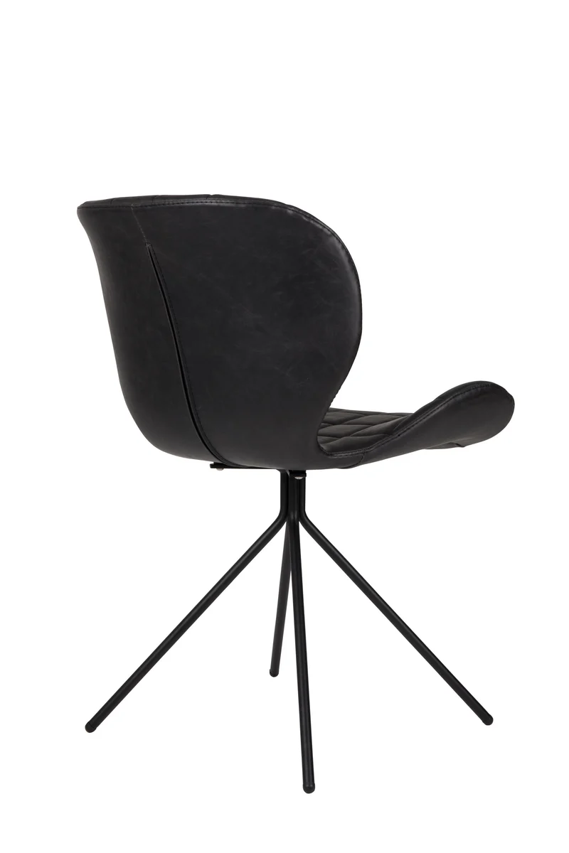 Zuiver Stuhl Omg Ll – Schwarz, Stoff, 59 × 51 × 79 cm, 2er-Set