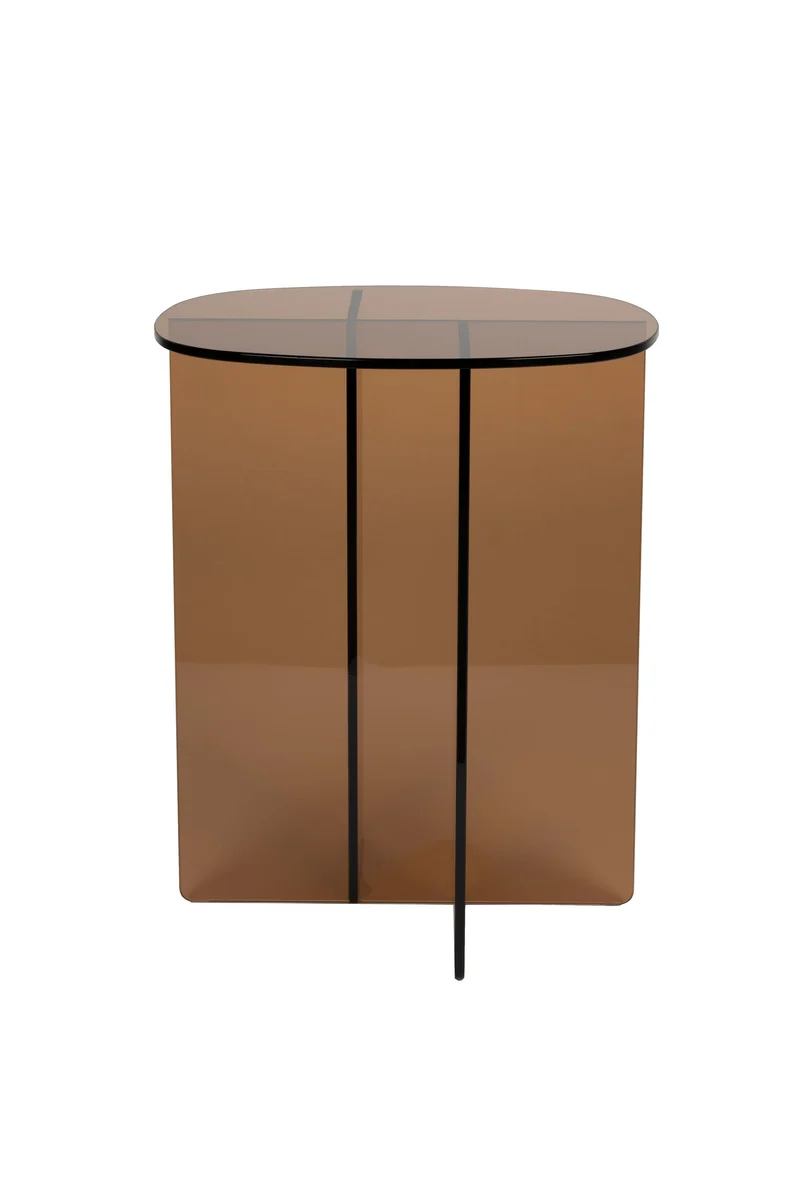 Zuiver Beistelltisch Linea – Braun, Glas, 40 × 30 × 50 cm