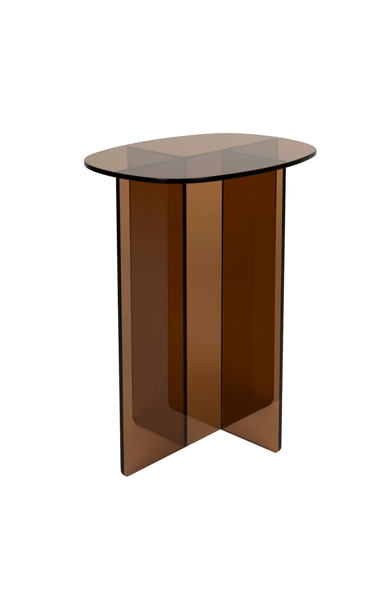 Zuiver Beistelltisch Linea – Braun, Glas, 40 × 30 × 50 cm