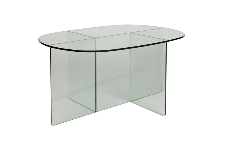 Zuiver Couchtisch Linea Transparant – clear, Glas, 80 × 60 × 40 cm