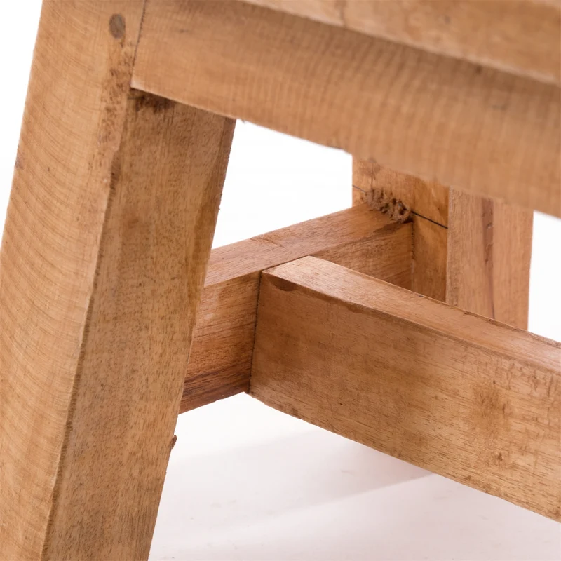 FUSSHOCKER Monte | 30x21cm(BxH), kleiner Holzhocker aus Mahagoni Holz | Farbe: 08 honigfarben gewachst