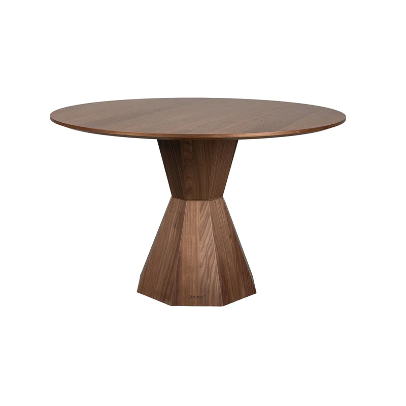 Zuiver Esstisch Lotus – Nussbaum, MDF, 120 × 120 × 75 cm
