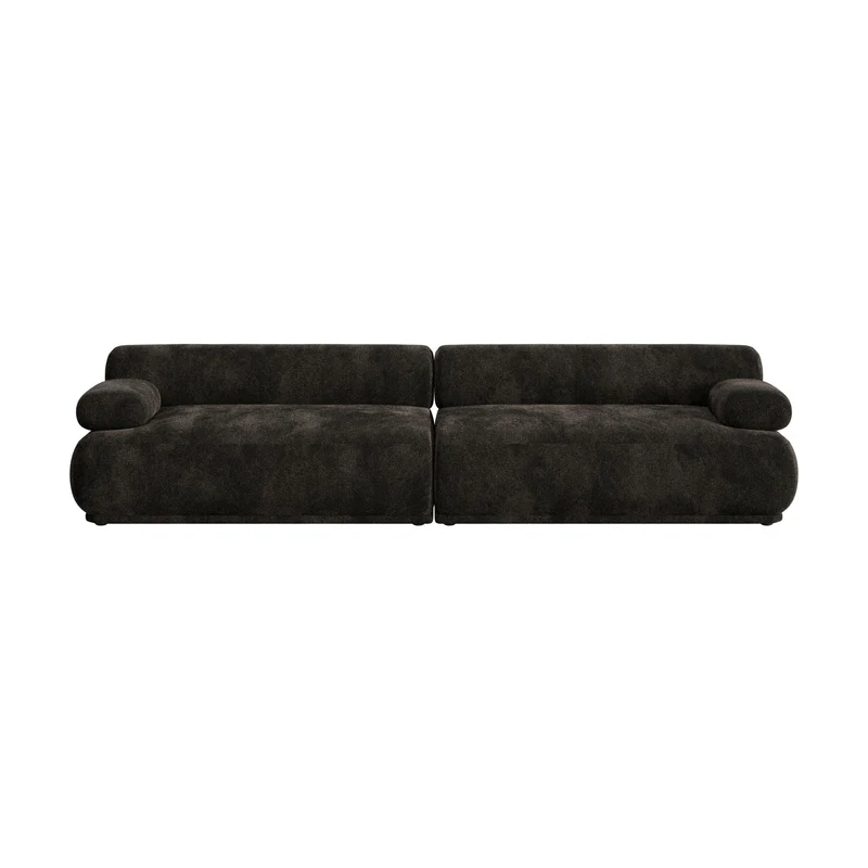 Zuiver Sofa Rembrandt 3-Sitzer – Dunkelbraun, Polyester, 316 × 68 cm