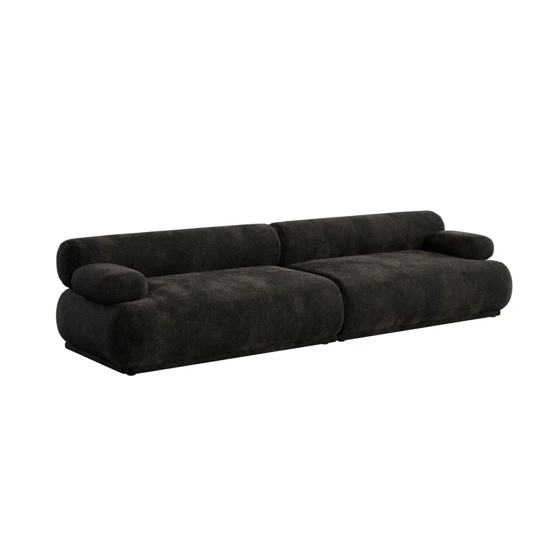 Zuiver Sofa Rembrandt 3-Sitzer – Dunkelbraun, Polyester, 316 × 68 cm