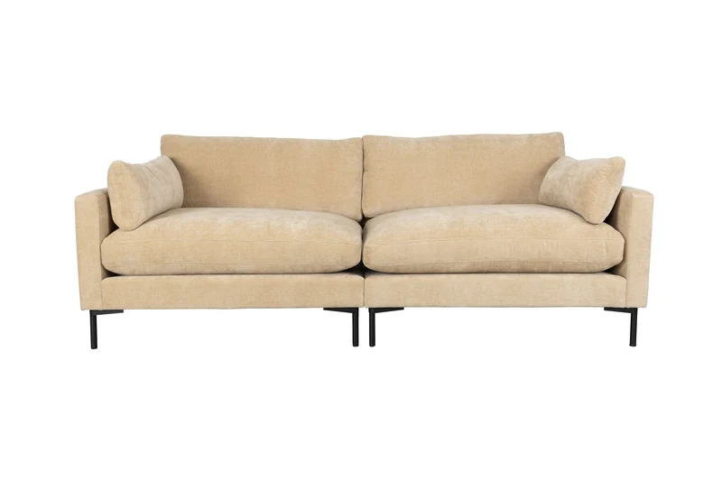 Zuiver Sofa Summer 3-Sitzer – Sand, Stoff, 101 × 230 × 82 cm