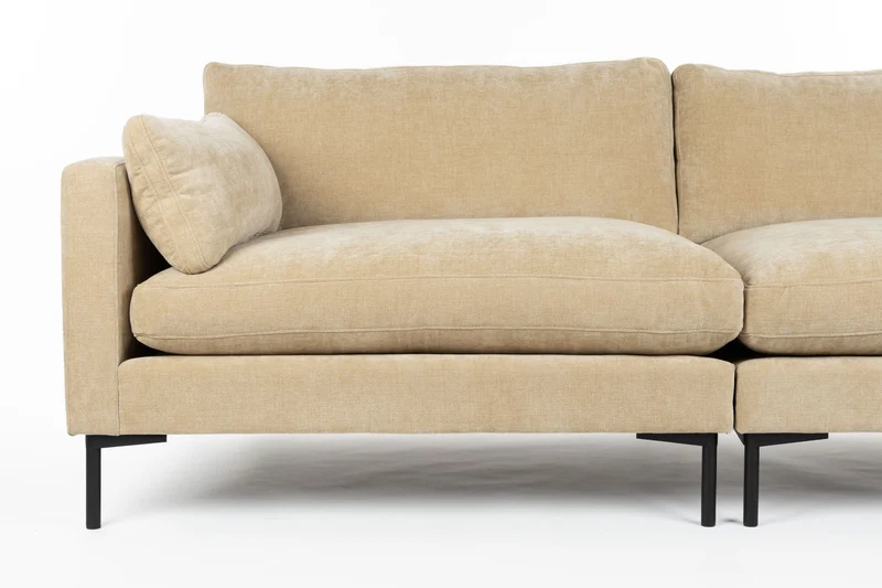 Zuiver Sofa Summer 3-Sitzer – Sand, Stoff, 101 × 230 × 82 cm