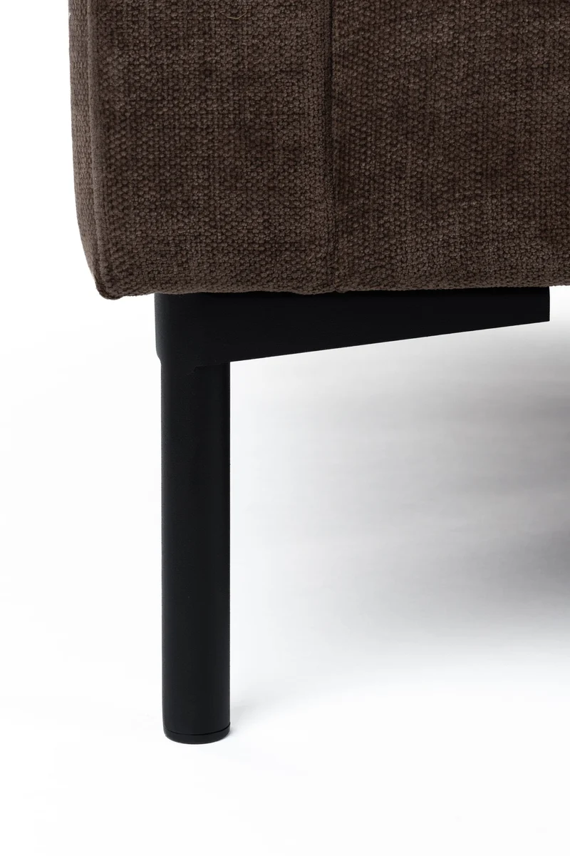 Zuiver Sofa Summer 4,5-Sitzer – Dunkelbraun, Stoff, 101 × 335 × 82 cm