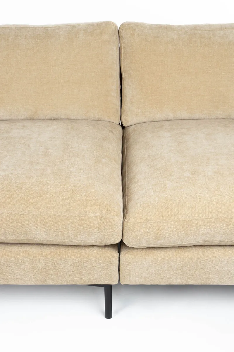 Zuiver Sofa Summer 4,5-Sitzer – Sand, Stoff, 101 × 335 × 82 cm