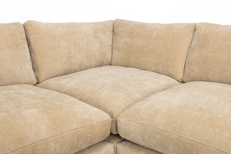 Zuiver Sofa Summer 7-Sitzer – Sand, Stoff, 318 × 318 × 82 cm
