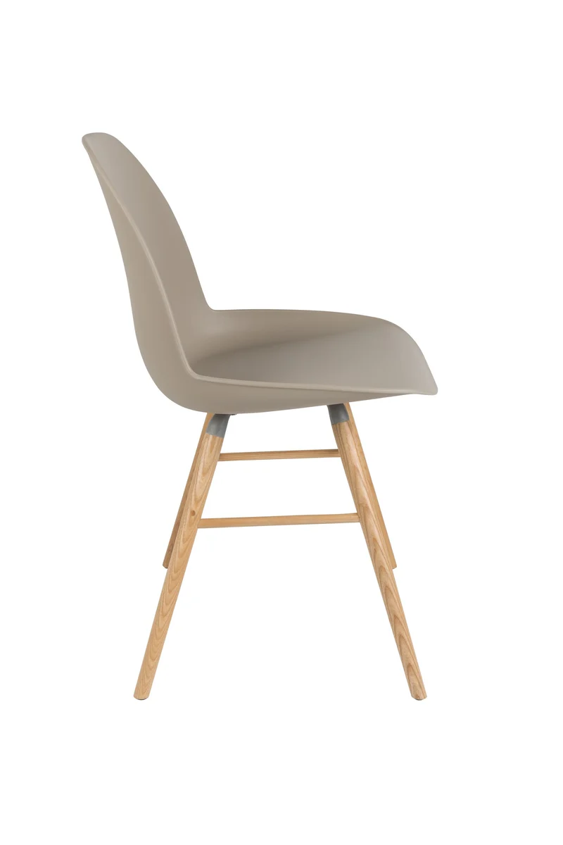 Zuiver Stuhl Albert Kuip – Taupe, Polypropylen, 55 × 49 × 81,5 cm, 2er-Set