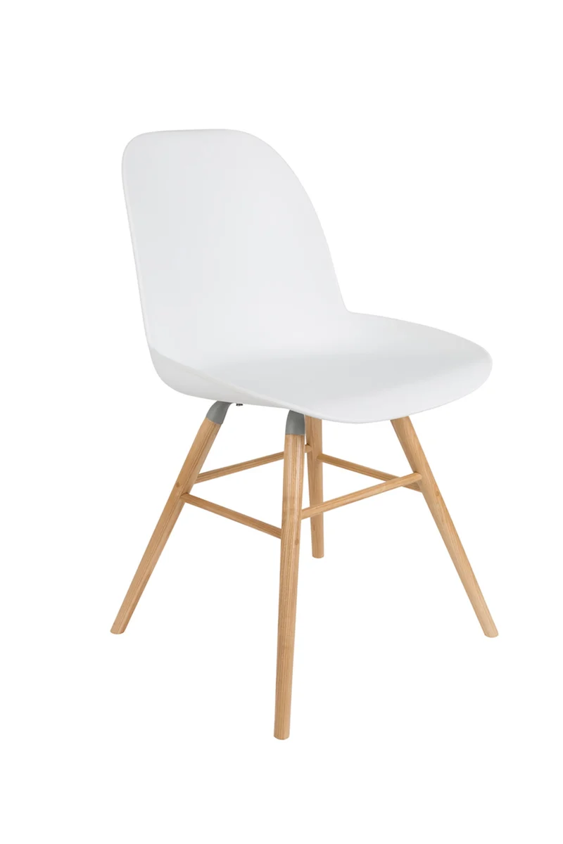 Zuiver Stuhl Albert Kuip – Weiß, Polypropylen, 55 × 49 × 81,5 cm, 2er-Set