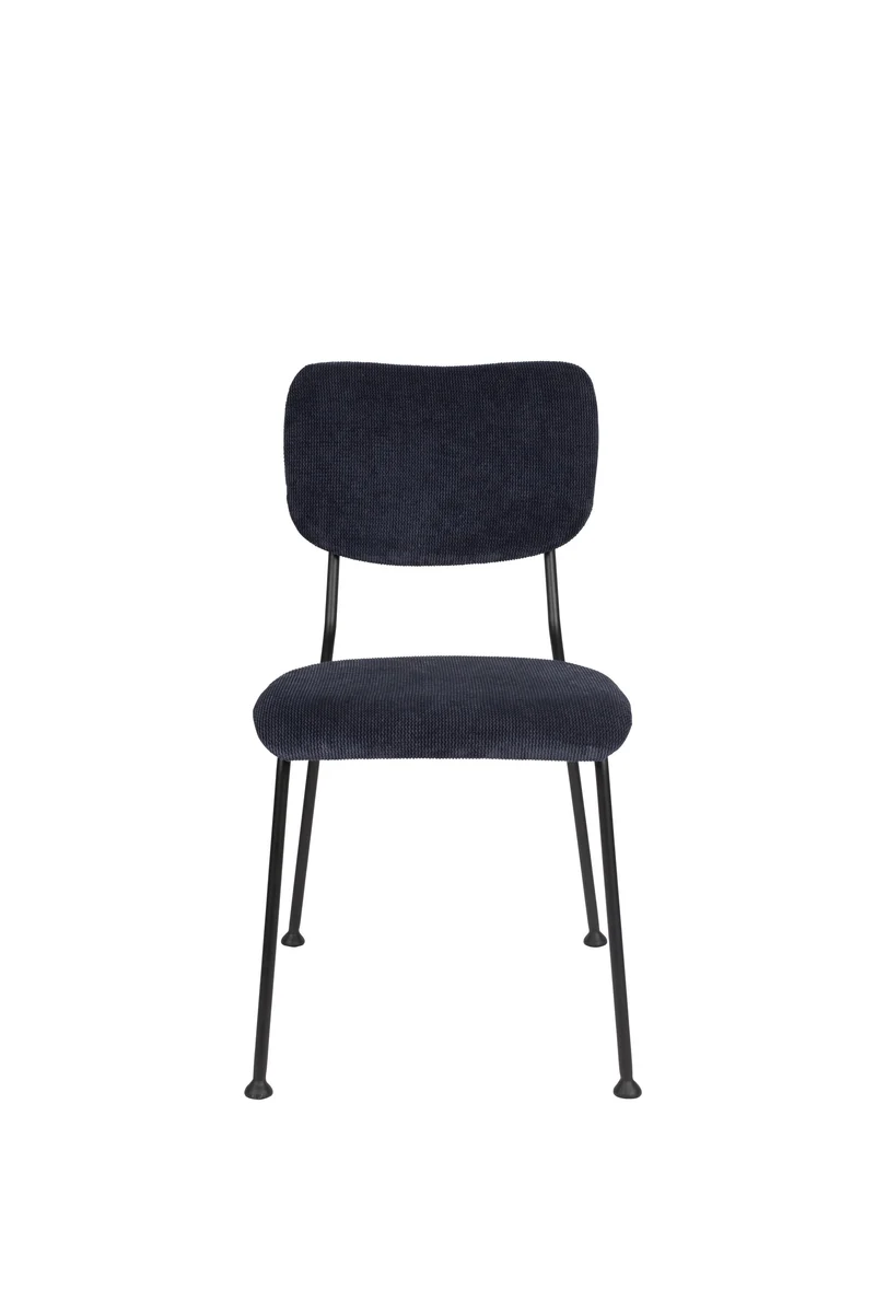 Zuiver Stuhl Benson – Dunkelblau, Stoff, 56 × 47 × 81 cm, 2er-Set