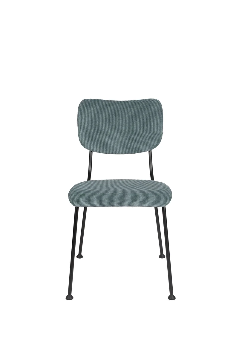 Zuiver Stuhl Benson Grey – Blau, Stoff, 56 × 47 × 81 cm, 2er-Set