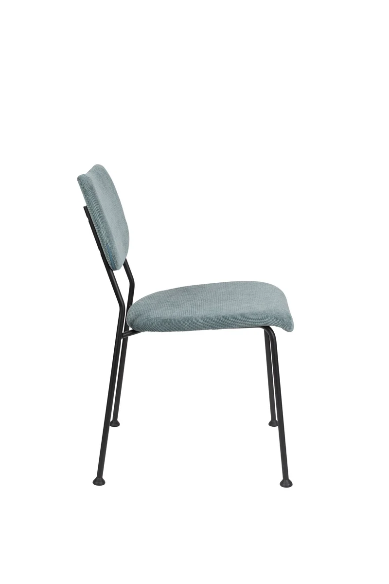 Zuiver Stuhl Benson Grey – Blau, Stoff, 56 × 47 × 81 cm, 2er-Set